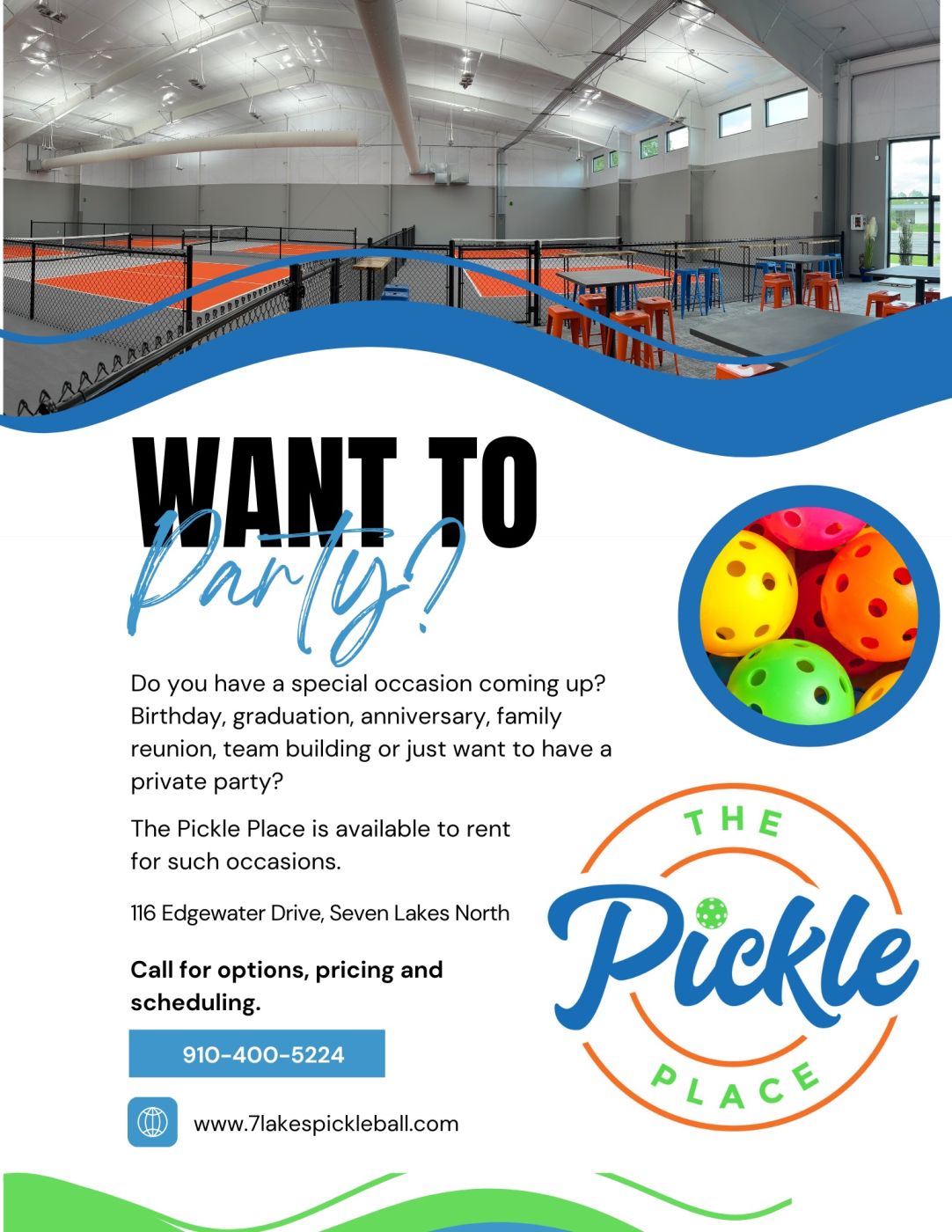 Indoor Pickle Ball Moore County NC